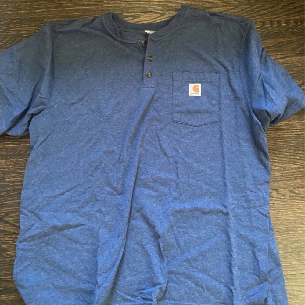 Carhartt Men’s Navy Blue Henley Pocket Tee